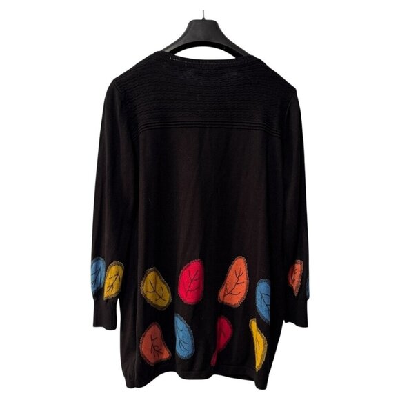 LAVENA LADIES XL FALL LEAVES‎ LONG SLEEVE ACRYLIC/VISCOSE - Picture 5 of 5